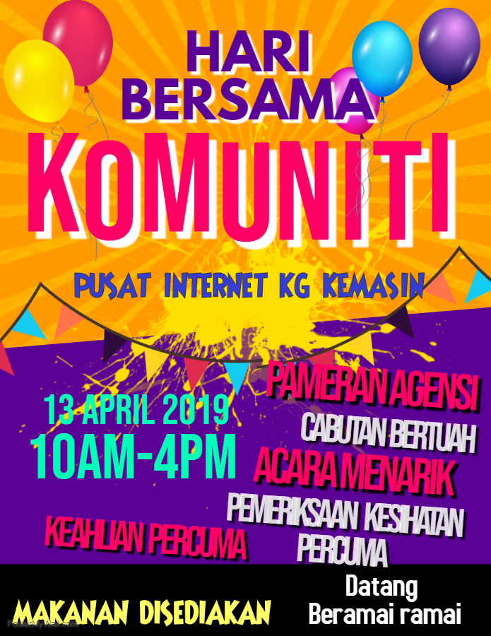 poster hari bersama komuniti